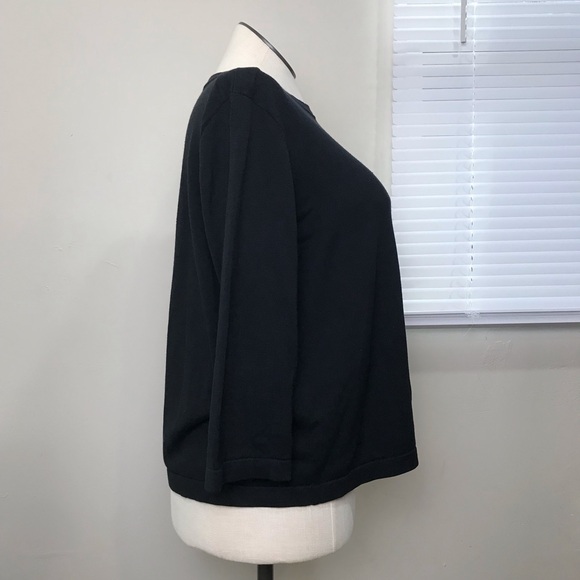 Coldwater Creek Boat Neck Sweater Women’s Size 2X Color Black 3/4 Sleeve’s - Picture 2 of 13
